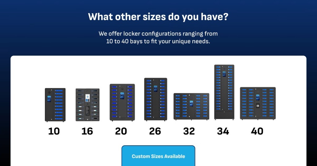 Available Locker Sizes
